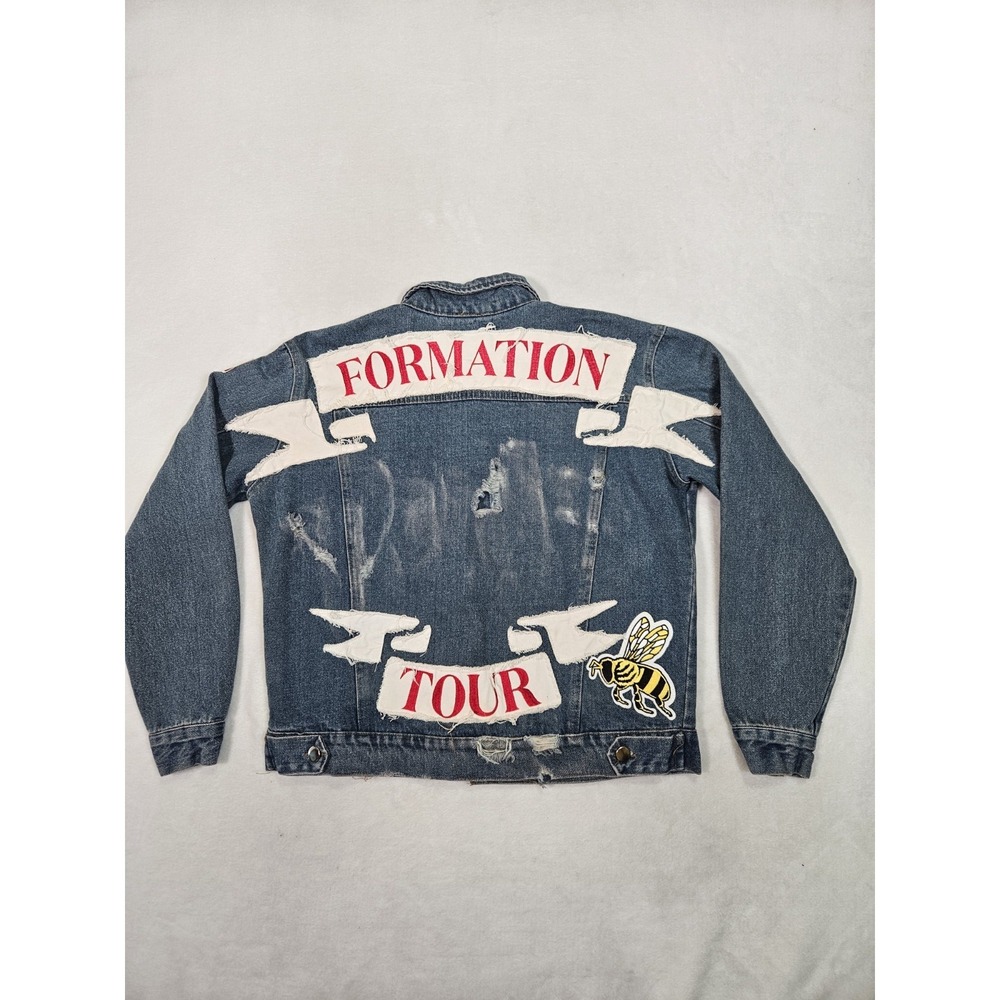 Beyonce' Formation Tour Denim Jacket (2024) Distressed Size Small Made‎ In USA